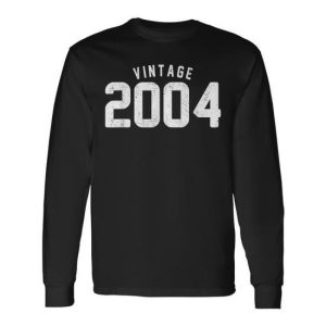 2004 Birthday Cool Vintage 17Th Birthday 2004 Long Sleeve T-Shirt