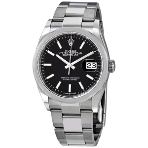 Datejust 36 Automatic Black Dial Men’s Oyster Watch 126200BKSO 36mm