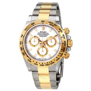 Rolex Cosmograph Daytona White Dial Stainless Steel and 18K Yellow Gold Oyster Bracelet Bracelet Automatic Men’s Watch 116503 WSO 40mm