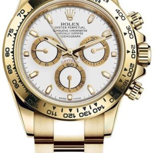 Rolex Cosmograph Daytona White Dial Yellow Gold Men’s Watch M116508-0001 40mm
