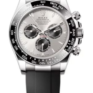 Rolex Cosmograph Daytona White Gold Steel and Black Dial Oysterflex Men’s Watch M126519LN-0006 40mm