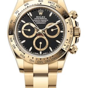 Rolex Cosmograph Daytona Yellow Gold Black Dial Men’s Watch M126508-0004 40mm