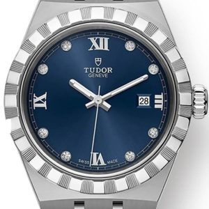 Tudor Royal Blue Diamond Dial Stainless Steel Unisex Watch M28300-0007 28mm