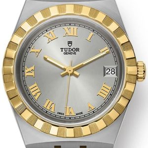 Tudor Royal Silver Dial Stainless Steel and Yellow Gold Unisex Watch M28403-0001 34mm