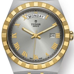 Tudor Royal Silver Dial Stainless Steel and Yellow Gold Unisex Watch M28603-0001 41mm