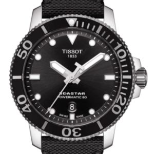 Tissot Seastar 1000 Black Dial Black Fabric Strap Men’s Watch T120.407.17.051.00 43mm