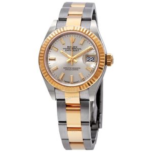 Rolex Datejust 28 Automatic Chronometer Silver Dial Ladies Two-tone Oyster Watch 279173 28mm