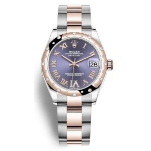 Rolex Datejust 31 Aubergine Dial Automatic Diamond Ladies Steel and 18kt Everose Gold Oyster Watch 278341AURDO 31mm