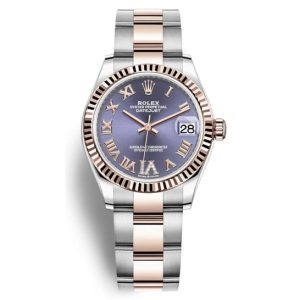 Rolex Datejust 31 Aubergine Diamond Dial Automatic Ladies Steel and 18kt Everose Gold Oyster Watch 278271AURDO 31mm