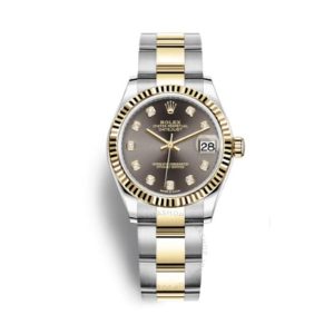 Rolex Datejust 31 Dark Grey Dial Ladies Automatic Steel and 18kt Yellow Gold Oyster Watch 278273GYDO 31mm