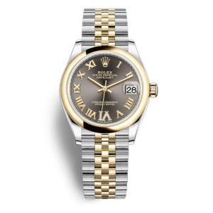 Rolex Datejust 31 Dark Grey Dial Steel and 18kt Yellow Gold Jubilee Watch 278243GYRDJ 31mm