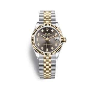 Rolex Datejust 31 Dark Grey Diamond Dial Automatic Ladies Steel and 18kt Yellow Gold Jubilee Watch 278273GYDJ 31mm