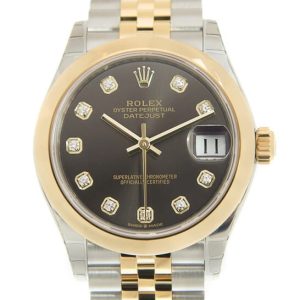Rolex Datejust 31 Dark Grey Diamond Dial Ladies Steel and 18kt Yellow Gold Jubilee Watch 278243GYDJ 31mm