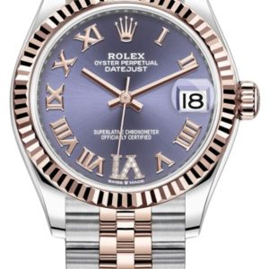 Rolex Datejust 31 Aubergine Pave Roman Dial Women’s Watch M278271-0020 31mm
