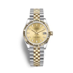 Rolex Datejust 31 Champagne Diamond Dial Automatic Ladies Steel and 18kt Yellow Gold Jubilee Watch 278273CDJ 31mm