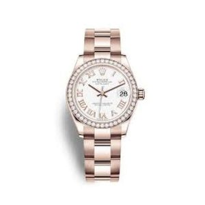 Rolex Datejust 31 Automatic White Dial Ladies 18 ct Everose Gold Oyster Watch 278285WRO 31mm