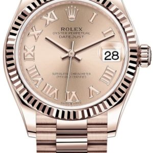 Rolex Datejust 31 Everose Gold Rose Roman Dial Women’s Watch M278275-0035 31mm