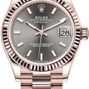 Rolex Datejust 31 Everose Gold Slate Dial Women’s Watch M278275-0027 31mm