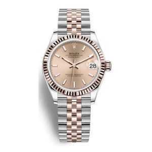 Rolex Datejust 31 Rose Dial Automatic Ladies Steel and 18kt Everose Gold Jubilee Watch 278271PKSJ 31mm