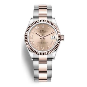 Rolex Datejust 31 Rose Dial Automatic Ladies Steel and 18kt Everose Gold Oyster Watch 278271PKRO 31mm