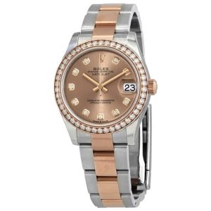 Rolex Datejust 31 Rose Diamond Dial Automatic Ladies Steel and Everose Gold Oyster Watch 278381PDO 31mm