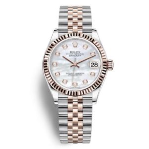 Rolex Datejust 31 Mother of Pearl Diamond Dial Automatic Ladies Steel and 18kt Everose Gold Jubilee Watch 278271MDJ 31mm
