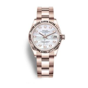Rolex Datejust 31 Mother of Pearl Diamond Dial Ladies 18kt Everose Gold Oyster Watch 278275MDO 31mm