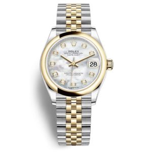 Rolex Datejust 31 Mother of Pearl Diamond Dial Ladies Steel and 18kt Yellow Gold Jubilee Watch 278243MDJ 31mm
