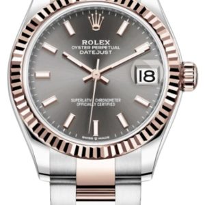 Rolex Datejust 31 Stainless Steel and Rose Gold Slate Dial Women’s Watch M278271-0017 31mm
