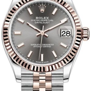 Rolex Datejust 31 Stainless Steel and Rose Gold Slate Dial Women’s Watch M278271-0018 31mm