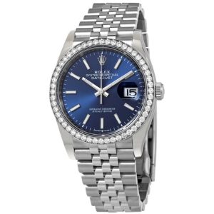 Rolex Datejust 36 Blue Dial Automatic Unisex Jubilee Watch 126284BLSJ 36mm