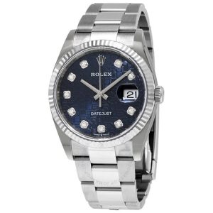 Rolex Datejust 36 Blue Jubilee Diamond Dial Ladies Oyster Watch 126234BLJDO 36mm
