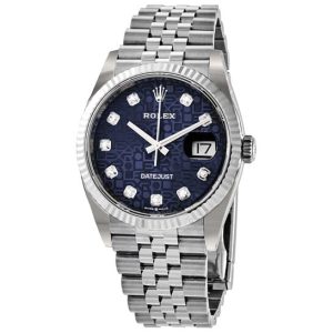 Rolex Datejust 36 Blue Jubilee Diamond Dial Ladies Watch 126234BLJDJ 36mm