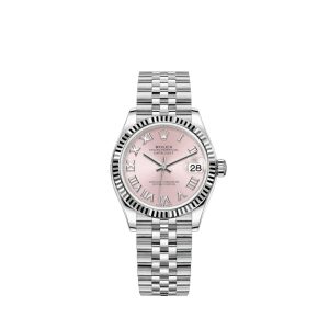 Rolex Datejust 31 Stainless Steel and White Gold Pink Roman Dial Women’s Watch M278274-0020 31mm