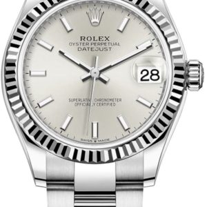Rolex Datejust 31 Stainless Steel and White Gold Silver Dial Women’s Watch M278274-0011 31mm