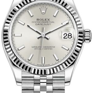 Rolex Datejust 31 Stainless Steel and White Gold Silver Dial Women’s Watch M278274-0012 31mm