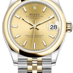 Rolex Datejust 31 Stainless Steel and Yellow Gold Champagne Dial Women’s Watch M278243-0014 31mm
