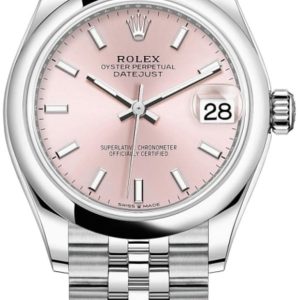 Rolex Datejust 31 Stainless Steel Pink Dial Women’s Watch M278240-0008 31mm
