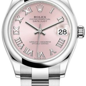 Rolex Datejust 31 Stainless Steel Pink Roman Dial Women’s Watch M278240-0013 31mm