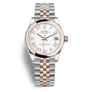 Rolex Datejust 31 White Dial Automatic Steel and 18kt Everose Gold Jubilee Watch 278241WRJ 31mm