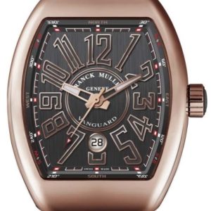 Franck Muller Vanguard Classical Grey Dial 18K Rose Gold Leather Strap Men’s Watch V 45 SC DT (NR) 5N 54mm