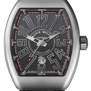 Franck Muller Vanguard Classical Grey Dial Leather Strap Men’s Watch V 45 SC DT (NR) AC 54mm