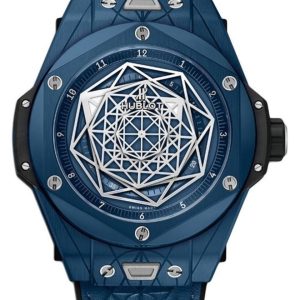 Hublot Big Bang Sang Bleu Blue Dial Blue Leather Strap Men’s Watch H415.EX.7179.VR.MXM19 45mm