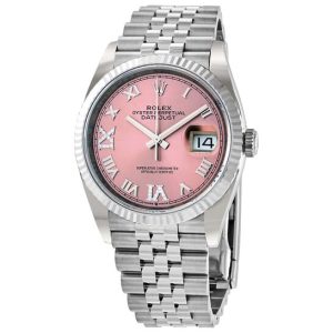 Rolex Datejust 36 Automatic Pink Diamond Dial Ladies Jubilee Watch 126234PRDJ 36mm