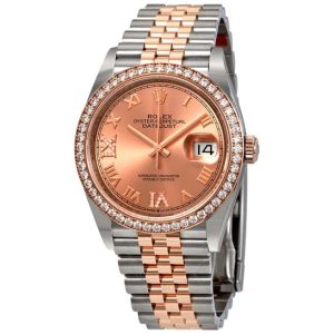 Rolex Datejust 36 Automatic Pink Diamond Dial Ladies Steel and 18K Everose Gold Jubilee Watch 126281PRDJ 36mm