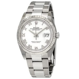 Rolex Datejust 36 Automatic White Dial Ladies Oyster Watch 126234WRO 36mm
