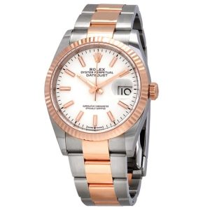 Rolex Datejust 36 Automatic White Dial Men’s Steel and 18kt Everose Gold Oyster Watch 126231WSO 36mm