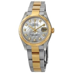 Rolex Datejust 31Mother of Pearl Diamond Dial Automatic Ladies Steel and 18kt Yellow Gold Oyster Watch 278273MDO 31mm