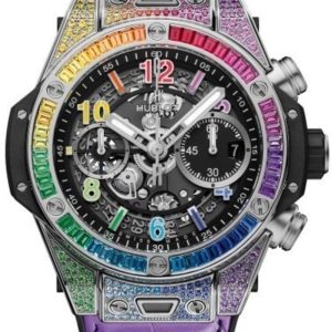 Hublot Big Bang Unico Black Skeleton Dial Rubber and Leather Strap Men’s Watch 441.NX.1117.LR.0999 42mm