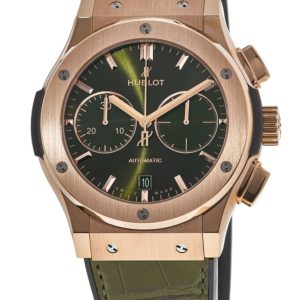 Hublot Classic Fusion Chronograph King Gold Green Men’s Watch 521.OX.8980.LR 45mm